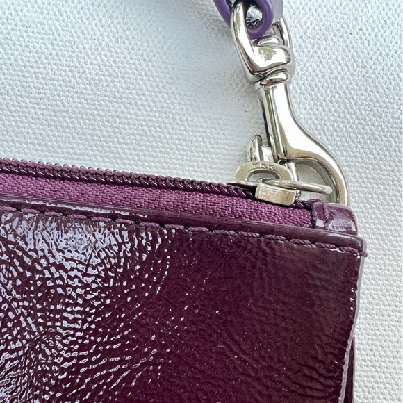 Coach purple patent small zippy wallet heritage - Picture 5 of 8